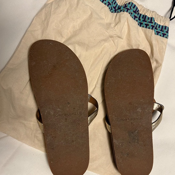 Tory Burch Miller Cloud sandals | gold metallic | size 9 - Picture 2 of 2